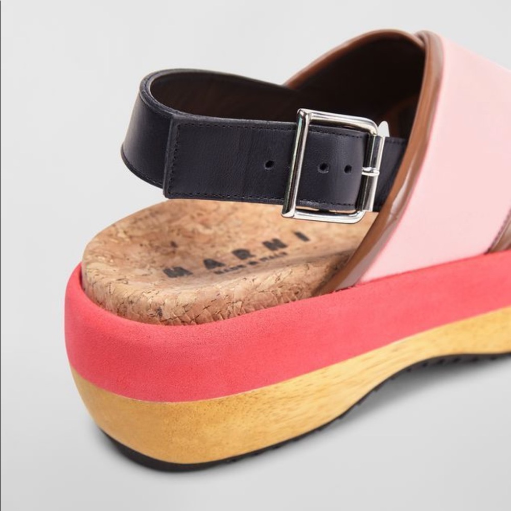 Marni Criss-cross Wedge Sandals - Picture 4 of 13